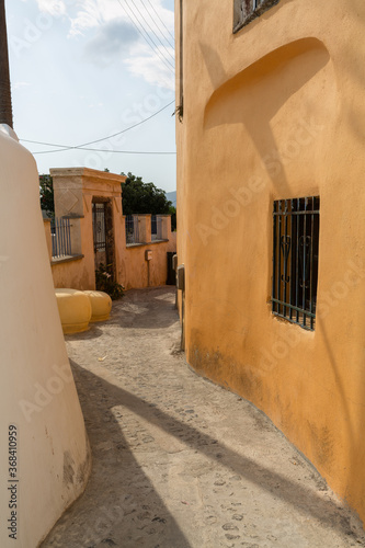 Fototapeta Naklejka Na Ścianę i Meble -  Streets Churches and buildings in Santorini island
