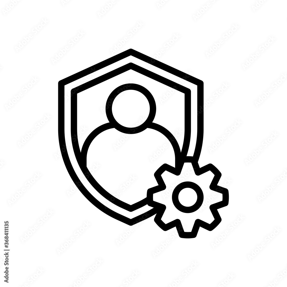 privacy settings icon in line style. vector illustration for graphic design, website, UI isolated on white background. EPS 10 privacy settings icon in line style. vector illustration for graphic design, website, UI isolated on white background. EPS 10