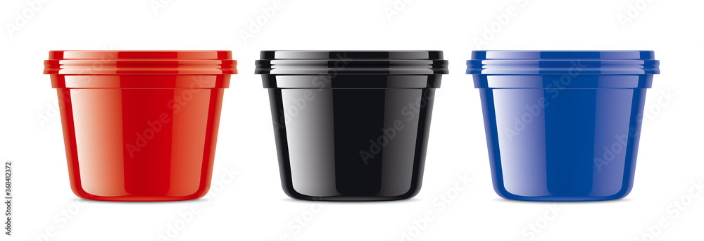 Set of Colored Plastic Containers. Part 2/2. Set of Colored Plastic Containers. Part 2/2.