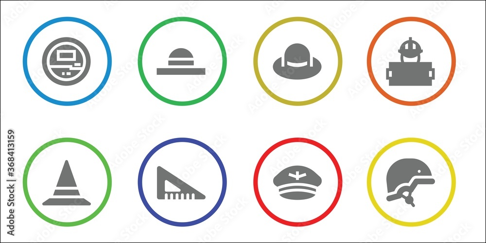 Fototapeta premium Modern Simple Set of engineer Vector filled Icons