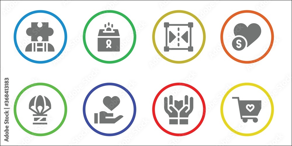 Modern Simple Set of awareness Vector filled Icons