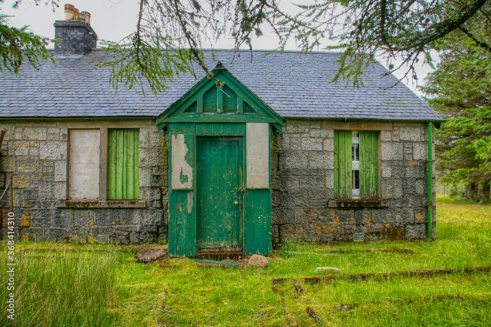 An old abandoned house in the Highlands of Scotland An old abandoned house in the Highlands of Scotland