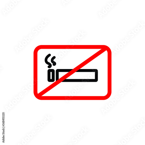 No smoking sign on white background