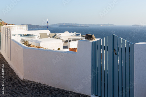 Fototapeta Naklejka Na Ścianę i Meble -  Streets Churches and buildings in Santorini island