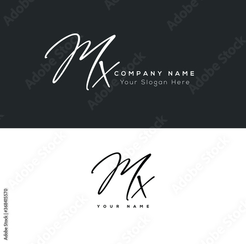 M X MX Initial letter handwriting and signature logo. Beauty vector initial logo .wedding, fashion, jewerly, boutique, floral and botanical
