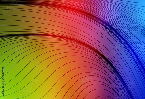 Light Multicolor vector background with lines.