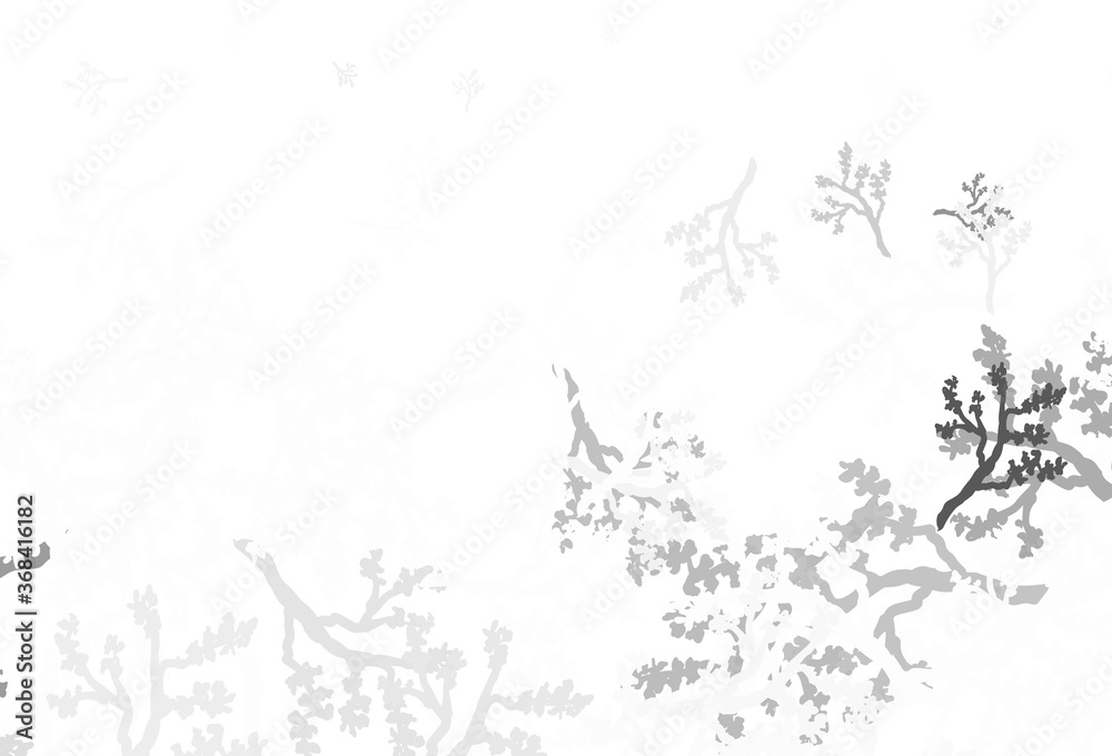 Light Gray vector abstract pattern with sakura. Light Gray vector abstract pattern with sakura.