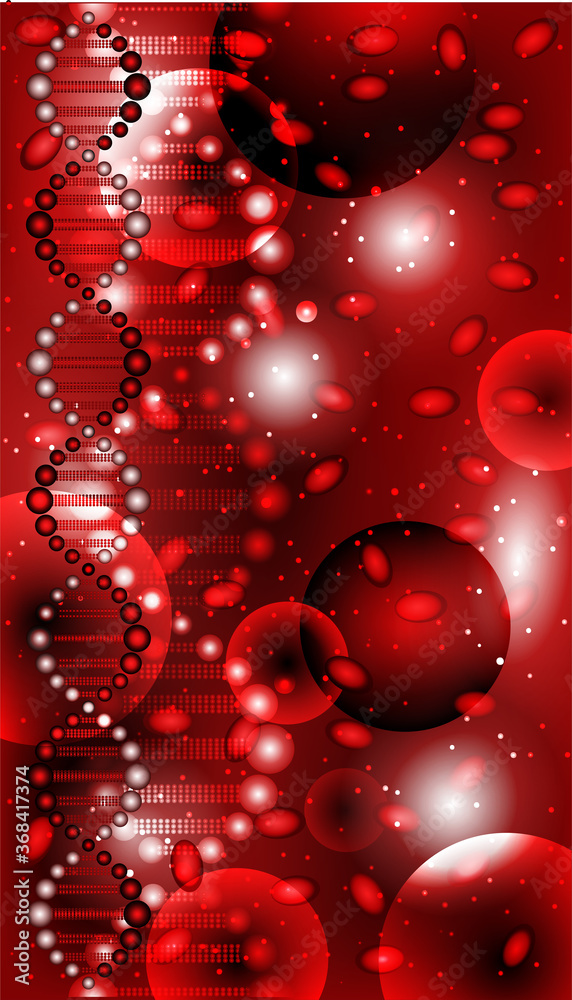 Deoxyribonucleic acid DNA, blood wallpaper, vector illustration Stock  Vector | Adobe Stock
