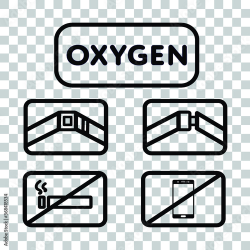 Airplane rules sign. Vector illustration on a transparent background