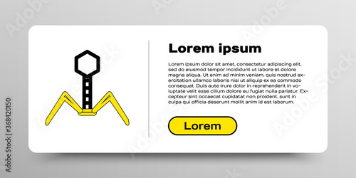 Line Bacteria bacteriophage icon isolated on white background. Bacterial infection sign. Microscopic germ cause diseases concept. Colorful outline concept. Vector.