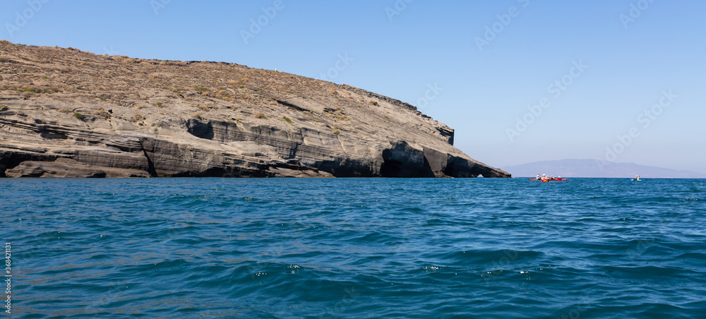 cliffs and rocks of santorini island