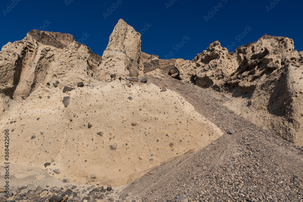 Fototapeta premium cliffs and rocks of santorini island