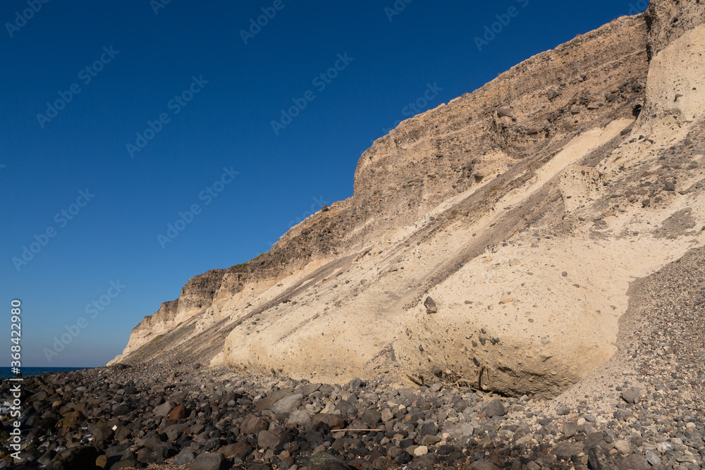 Fototapeta premium cliffs and rocks of santorini island