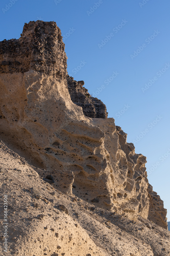 Fototapeta premium cliffs and rocks of santorini island