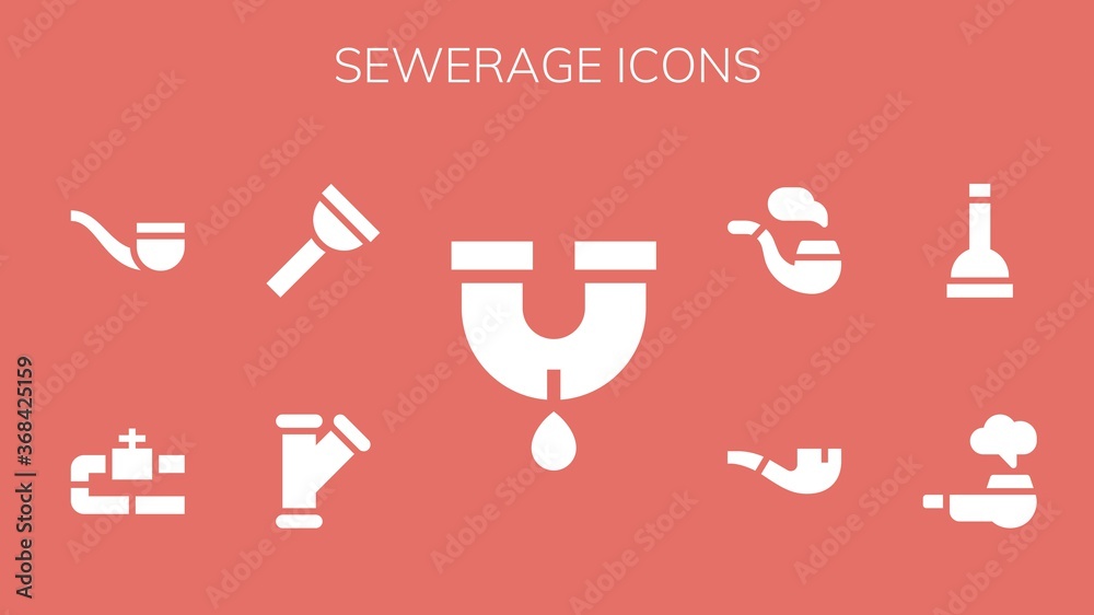 sewerage icon set sewerage icon set