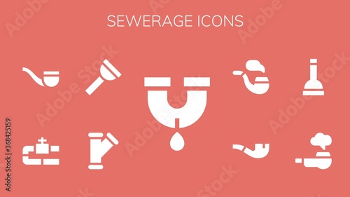 sewerage icon set
