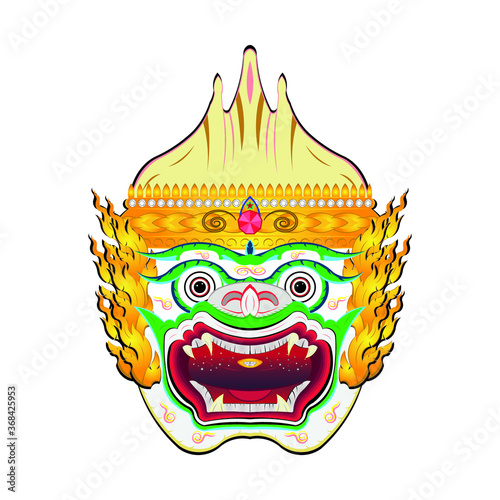 Hanuman – main characters of the Ramayana Mahabharata literature  drawing in vector