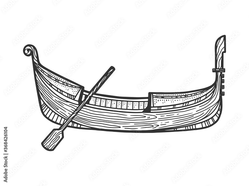 row boat clip art black and white