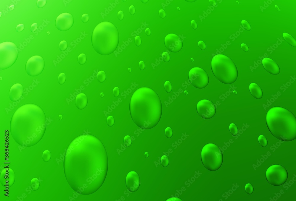 Light Green vector background with dots. Blurred bubbles on abstract background with colorful gradient. The pattern can be used for ads, leaflets of liquid.
