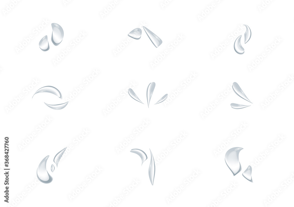 Fototapeta premium realistic water drop vectors isolated on white background ep43