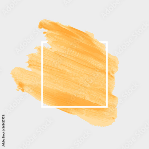 Art abstract background brush paint acrylic texture design poster illustration vector over square frame. Perfect watercolor design for headline, logo and sale banner. 
