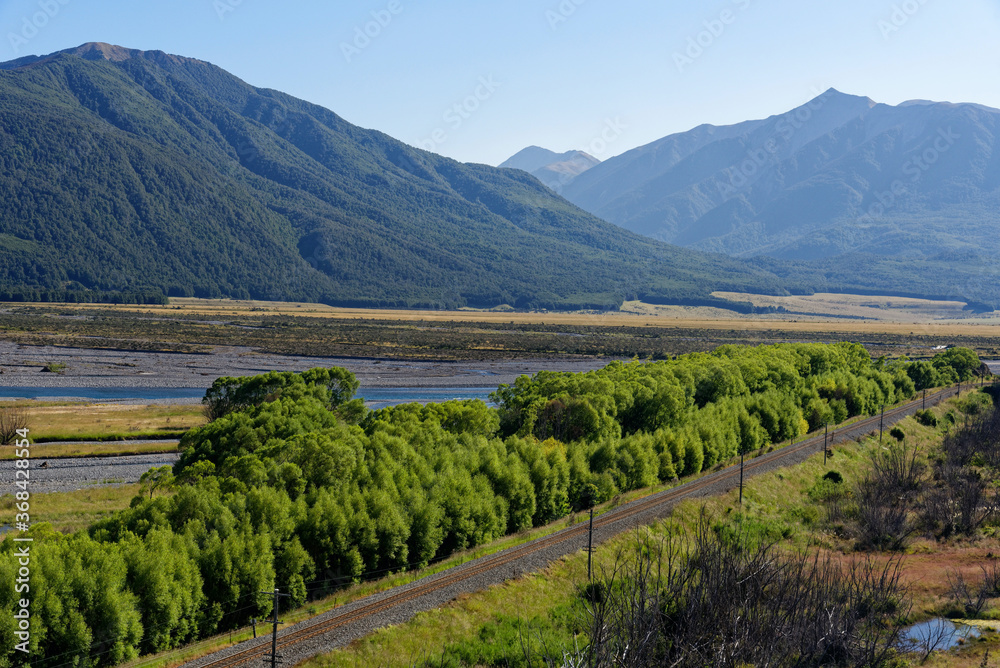 Obraz premium Arthur's Pass in the Canterbury region of New Zealand