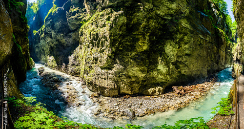 famous partnachklamm gorge in garmisch-partenkirchen - bavaria photo
