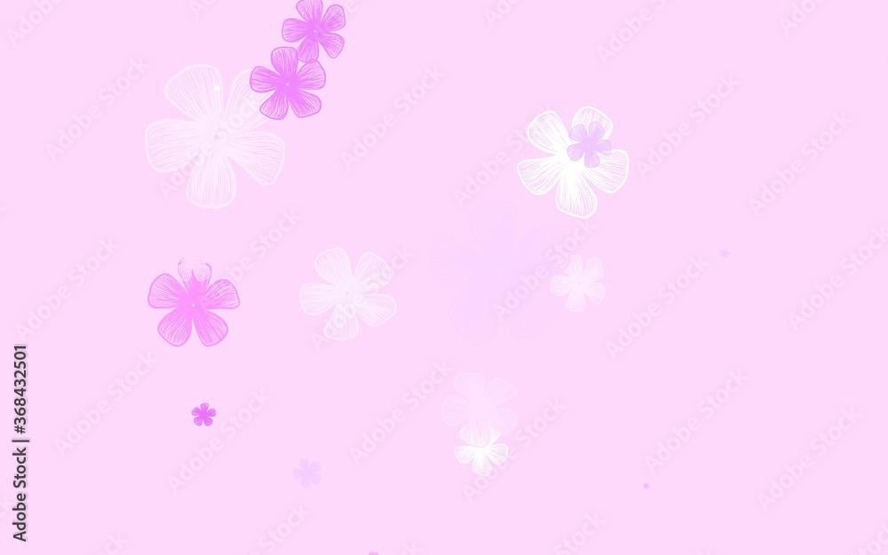 Light Purple, Pink vector elegant template with flowers.