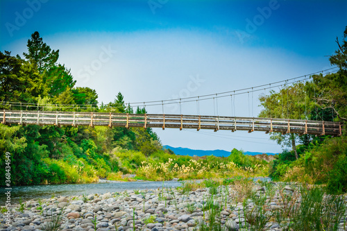 Suspension bridge across Tomgariro river