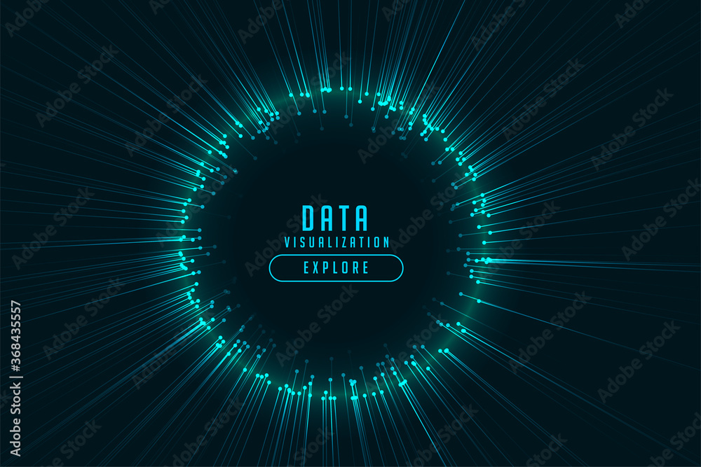 digital technology glowing rays frame background design