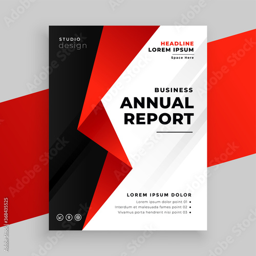 annual report company business brochure template design