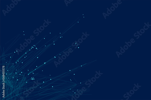 abstract network particles blue technology background design