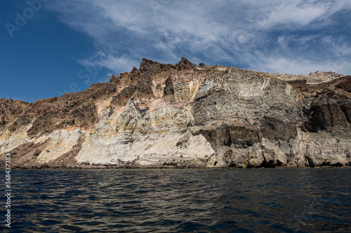 cliffs and rocks of santorini island