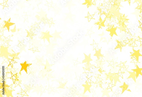 Light Yellow vector pattern with christmas stars. © smaria2015