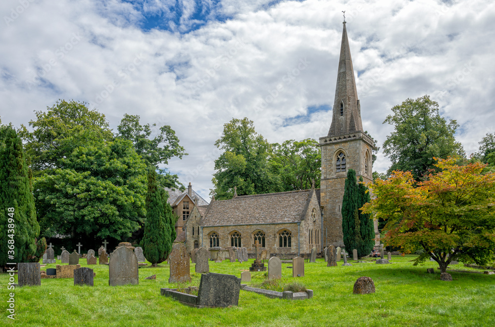 13th Century St Mary The Virgin Church in Lower Slaughter, The Cotswolds, England, United Kingdom