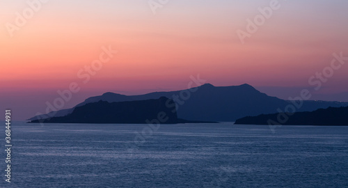 cliffs and rocks of santorini and nea kameni island