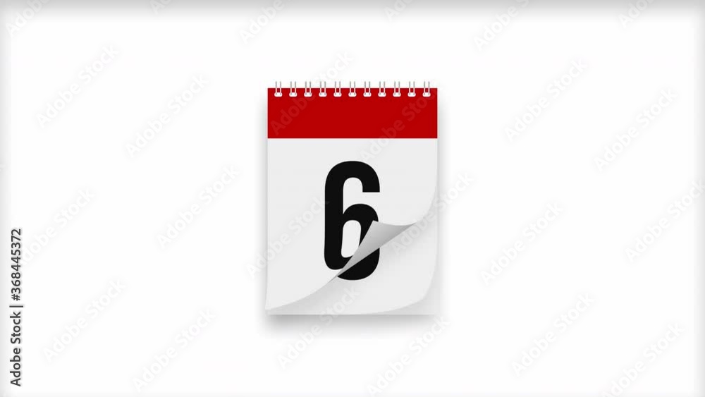 Camera zooming into counting calendar with an alpha channel. Camera zooming into counting calendar with an alpha channel.