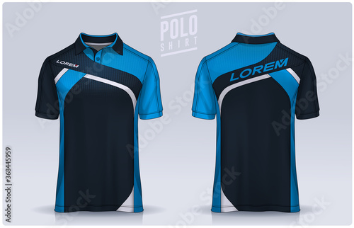 t-shirt polo templates design. uniform front and back view.
