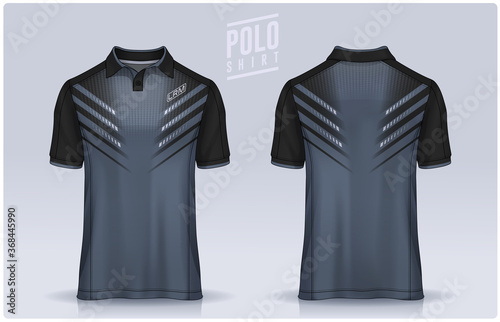 t-shirt polo templates design. uniform front and back view.
