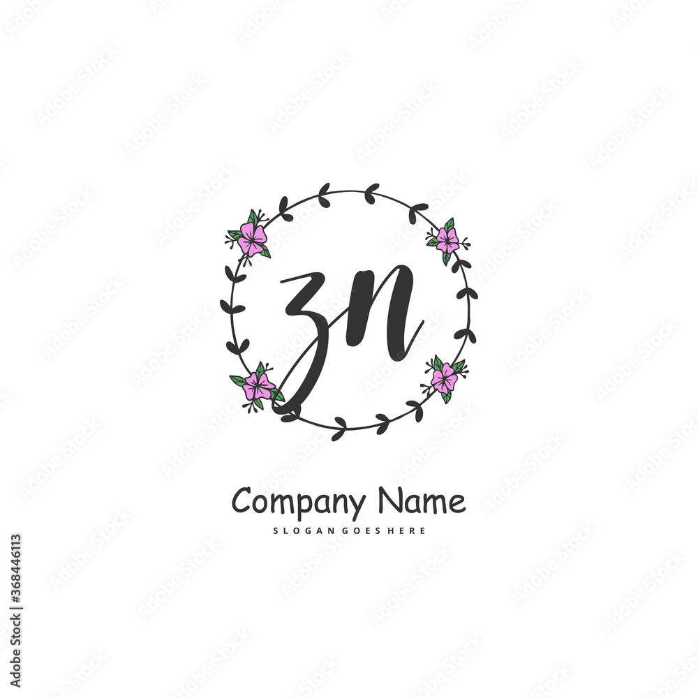 Z N ZN Initial handwriting and signature logo design with circle. Beautiful design handwritten logo for fashion, team, wedding, luxury logo. Z N ZN Initial handwriting and signature logo design with circle. Beautiful design handwritten logo for fashion, team, wedding, luxury logo.