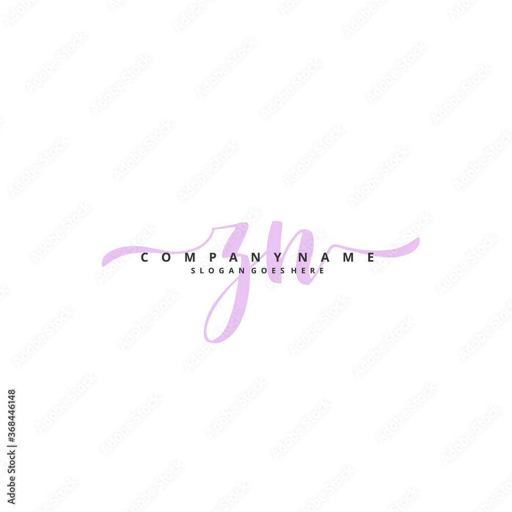 Z N ZN Initial handwriting and signature logo design with circle. Beautiful design handwritten logo for fashion, team, wedding, luxury logo.