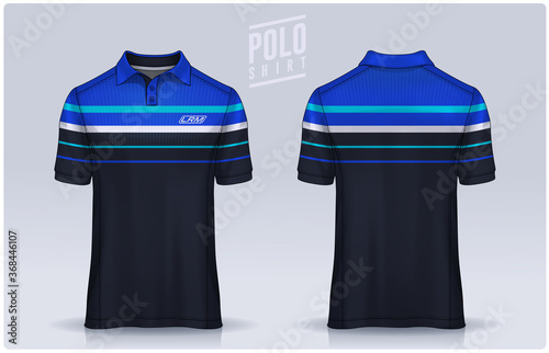 t-shirt polo templates design. uniform front and back view.

