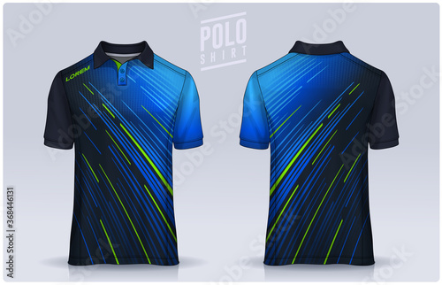 t-shirt polo templates design. uniform front and back view.
