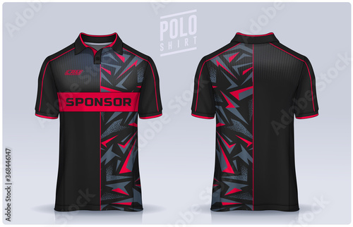t-shirt polo templates design. uniform front and back view.
