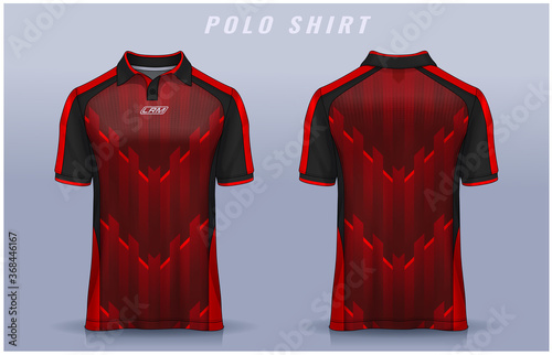t-shirt polo templates design. uniform front and back view.
