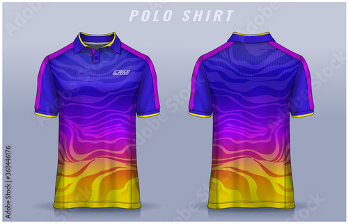 t-shirt polo templates design. uniform front and back view.

