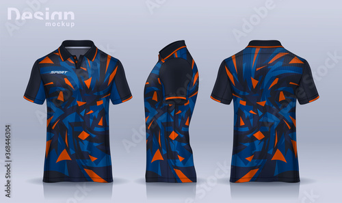 t-shirt polo templates design. uniform front and back view.
