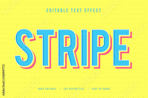 decorative stripe Font and Alphabet vector
