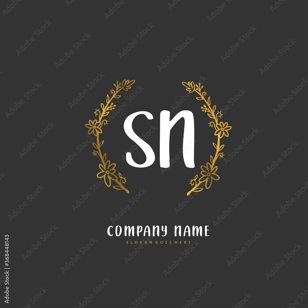S N SN Initial handwriting and signature logo design with circle. Beautiful design handwritten logo for fashion, team, wedding, luxury logo. S N SN Initial handwriting and signature logo design with circle. Beautiful design handwritten logo for fashion, team, wedding, luxury logo.