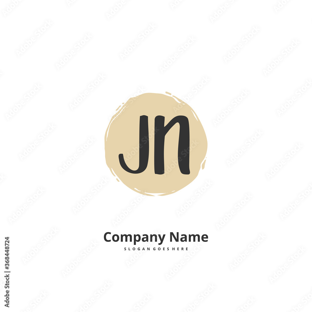 J N JN Initial handwriting and signature logo design with circle. Beautiful design handwritten logo for fashion, team, wedding, luxury logo. J N JN Initial handwriting and signature logo design with circle. Beautiful design handwritten logo for fashion, team, wedding, luxury logo.